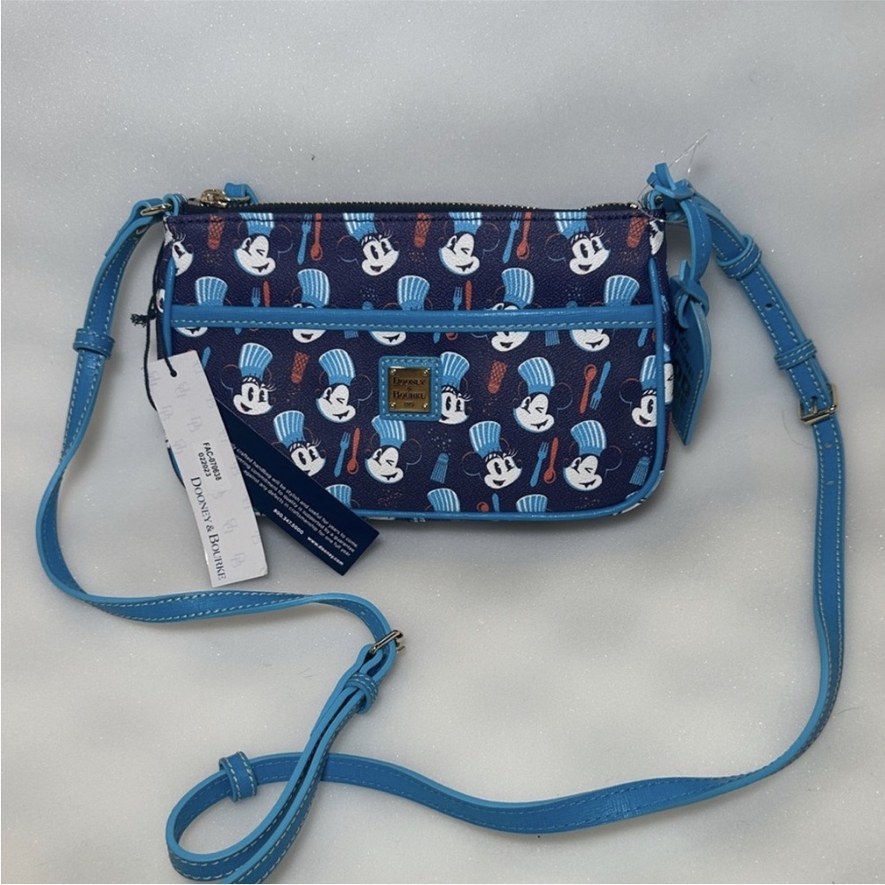 Dooney & Bourke Navy and Light Blue Mickey Mouse Crossbody Bag